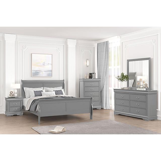  Furniture of America Louis Philippe FM7866GY-Q Queen Bed IMAGE 2