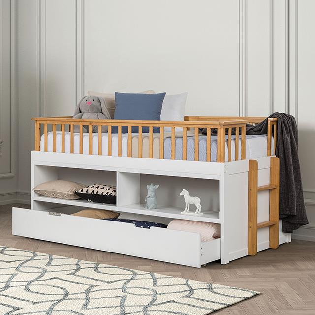  Furniture of America McPherson FM-BK104WH-T Twin Captain Bed IMAGE 1