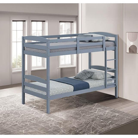  Furniture of America Finsbury FM-BK110GY-T Twin Twin Bunk Bed IMAGE 2