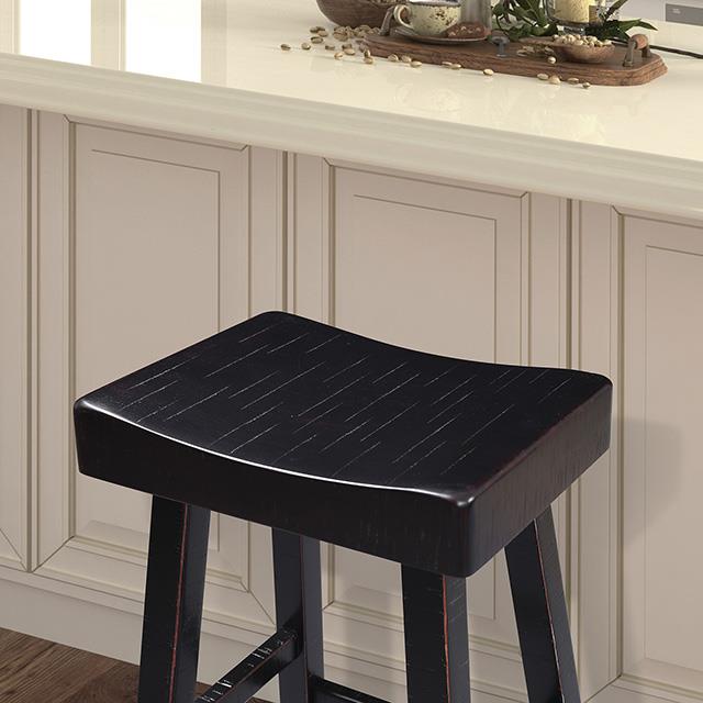  Furniture of America Biasca FM-BR3001BK-24-2PK 24" Stool IMAGE 3