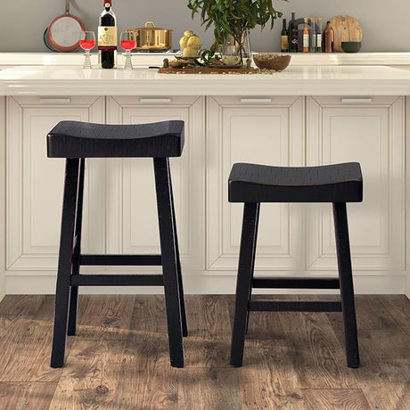  Furniture of America Biasca FM-BR3001BK-29-2PK 29" Stool IMAGE 2