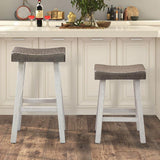  Furniture of America Biasca FM-BR3001WH-24-2PK 24" Stool IMAGE 2
