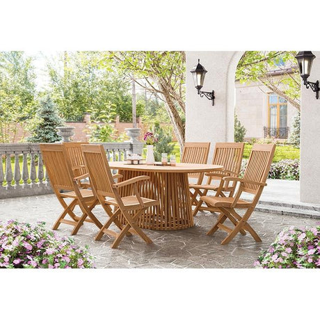  Furniture of America Lovina GM-2031-PK Oval Dining Table IMAGE 2