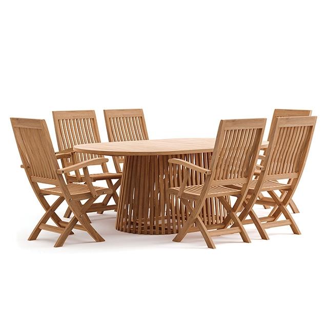  Furniture of America Lovina GM-2031-PK Oval Dining Table IMAGE 4