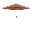  Furniture of America Soli LA-A009RD+BASE 9' Outdoor Umbrella w/ Auto Tilt + 21" Round Base IMAGE 1