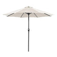  Furniture of America Soli LA-A009SV+BASE 9' Outdoor Umbrella w/ Auto Tilt + 21" Round Base IMAGE 1