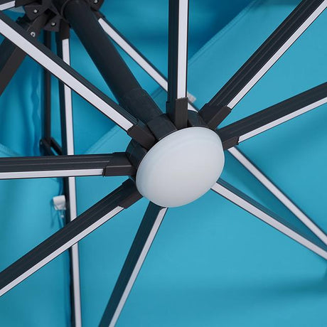  Furniture of America Sano LA-A015TL+BASE 10 Ft Square Umbrella w/ Double Top w/ LED + 37" Large Base IMAGE 11