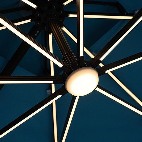  Furniture of America Sano LA-A015TL+BASE 10 Ft Square Umbrella w/ Double Top w/ LED + 37" Large Base IMAGE 14