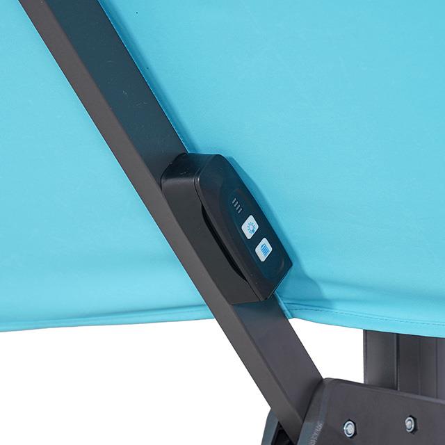  Furniture of America Sano LA-A015TL+BASE 10 Ft Square Umbrella w/ Double Top w/ LED + 37" Large Base IMAGE 16