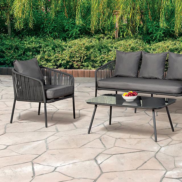  Furniture of America Myesha LA-A019LG-4PK 4 pc Conversation Set IMAGE 1