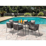  Furniture of America Tushari LA-A020LG-7PC 8 pc Outdoor Dining Set IMAGE 2