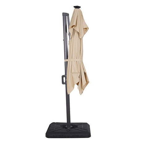  Furniture of America Xico LA-A030BG+BASE 8 Ft Square Umbrella w/ Double Top w/ LED Light + 37" Large Base IMAGE 3