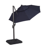  Furniture of America Nuti LA-A031BL+BASE 10 Ft Round Umbrella w/ LED Light + 37" Large Base IMAGE 4