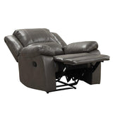  Furniture of America Letha NX6008GY-CH Glider Recliner IMAGE 2