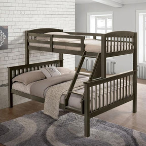  Furniture of America Brookings NX-BK001GY Twin/Full Bunk Bed IMAGE 1