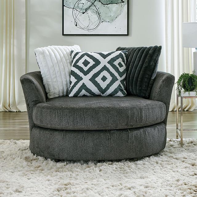 Furniture of America Loughlin SM5195-CH-SW Swivel Chair IMAGE 1