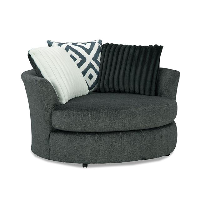  Furniture of America Loughlin SM5195-CH-SW Swivel Chair IMAGE 3