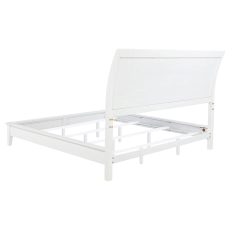 Coaster Furniture Bexhill 223471KE 56-inch Upholstered Eastern King Panel Bed - White IMAGE 4