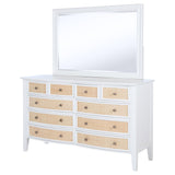  Coaster Furniture Bexhill 223473M 10-Drawer Dresser and Mirror - White IMAGE 3