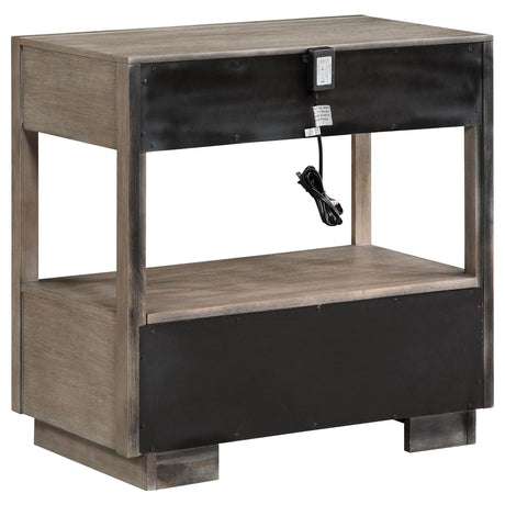  Coaster Furniture Durango 223272 2-Drawer Nightstand Bedside Table - Taupe Oak IMAGE 5