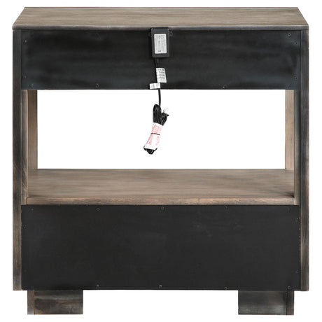  Coaster Furniture Durango 223272 2-Drawer Nightstand Bedside Table - Taupe Oak IMAGE 6