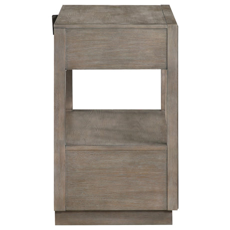  Coaster Furniture Durango 223272 2-Drawer Nightstand Bedside Table - Taupe Oak IMAGE 8