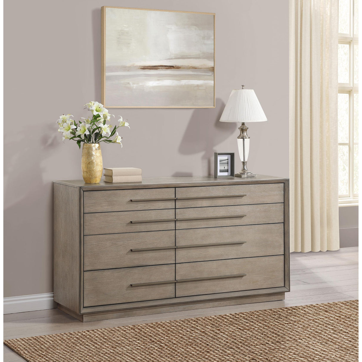  Coaster Furniture Durango 223273 8-Drawer Dresser - Taupe Oak IMAGE 11