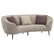  Coaster Furniture Ellorie 504837 Upholstered Channel Back Curved Sofa - Beige IMAGE 1