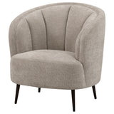  Coaster Furniture Ellorie 504839 Upholstered Channel Back Curved Chair - Beige IMAGE 3