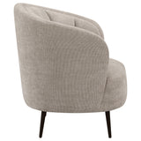  Coaster Furniture Ellorie 504839 Upholstered Channel Back Curved Chair - Beige IMAGE 7