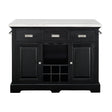  Steve Silver Furniture Aspen AS380CKT White Marble Kitchen Tbl IMAGE 1