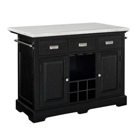  Steve Silver Furniture Aspen AS380CKT White Marble Kitchen Tbl IMAGE 2