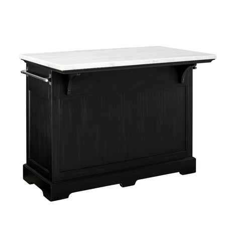  Steve Silver Furniture Aspen AS380CKT White Marble Kitchen Tbl IMAGE 5