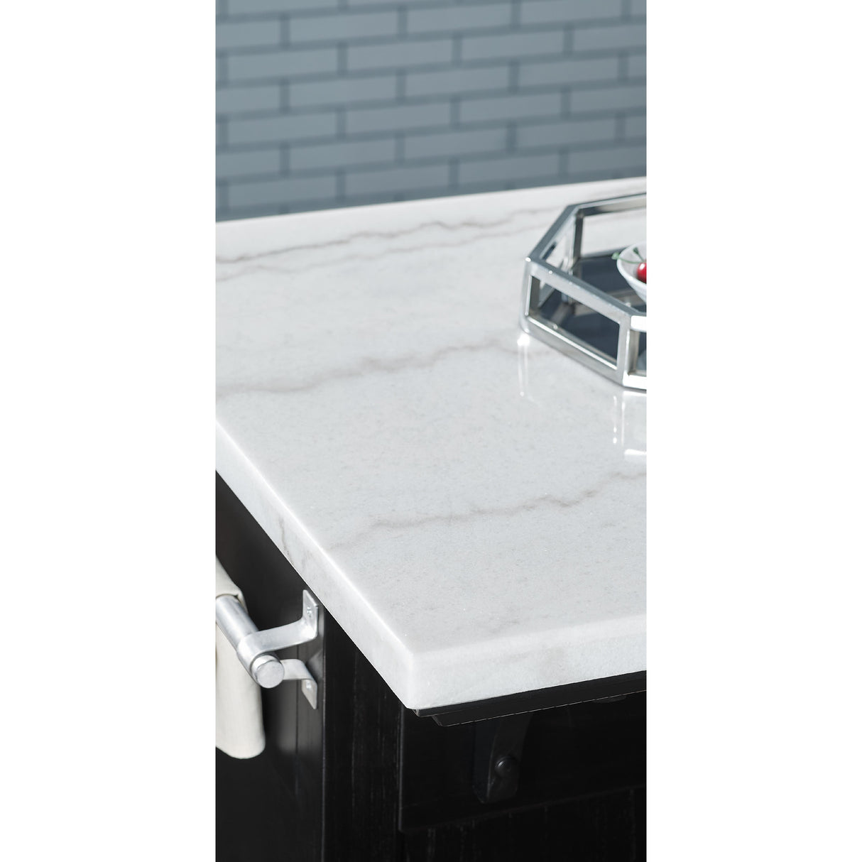  Steve Silver Furniture Aspen AS380CKT White Marble Kitchen Tbl IMAGE 6