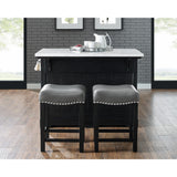  Steve Silver Furniture Aspen AS380CKT White Marble Kitchen Tbl IMAGE 8