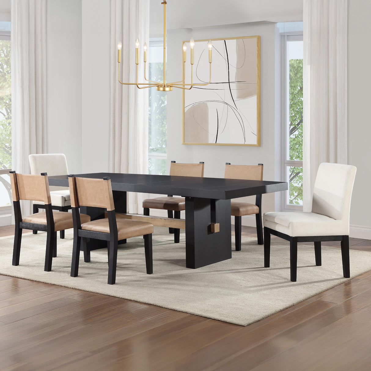  Steve Silver Furniture Aubrey ABR500KS Black Side Chair IMAGE 10