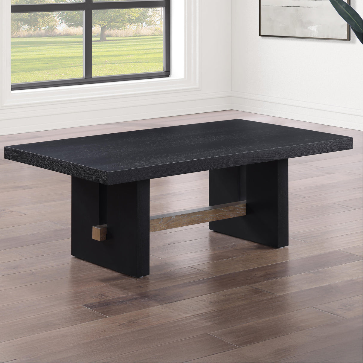  Steve Silver Furniture Aubrey AUB100KC Black Cocktail Table IMAGE 6