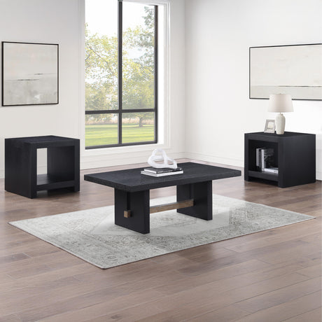 Steve Silver Furniture Aubrey AUB100KE Black End Table IMAGE 7