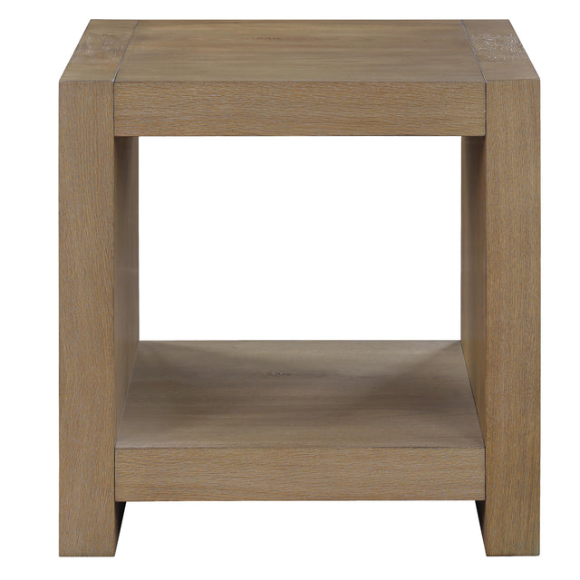  Steve Silver Furniture Aubrey AUB100NE Brown End Table IMAGE 1