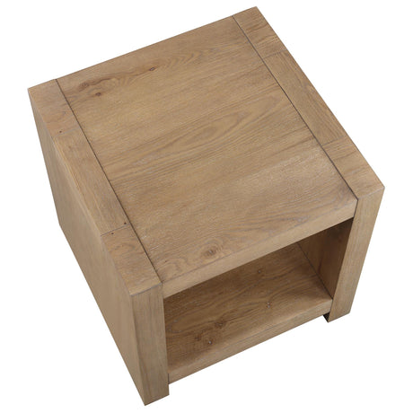  Steve Silver Furniture Aubrey AUB100NE Brown End Table IMAGE 3