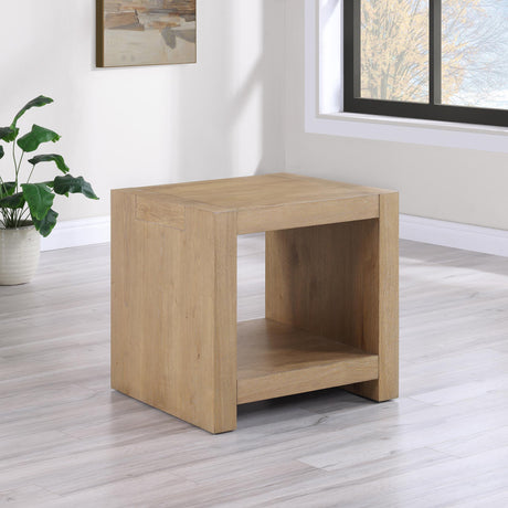  Steve Silver Furniture Aubrey AUB100NE Brown End Table IMAGE 5