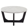  Steve Silver Furniture Chrissy CH200WRC White Marble Top Cocktail Table IMAGE 1