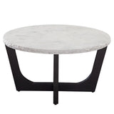  Steve Silver Furniture Chrissy CH200WRC White Marble Top Cocktail Table IMAGE 1