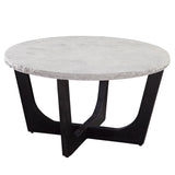  Steve Silver Furniture Chrissy CH200WRC White Marble Top Cocktail Table IMAGE 2