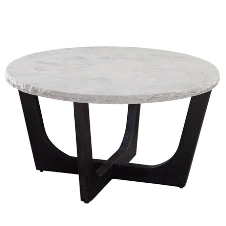  Steve Silver Furniture Chrissy CH200WRC White Marble Top Cocktail Table IMAGE 2