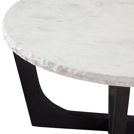  Steve Silver Furniture Chrissy CH200WRC White Marble Top Cocktail Table IMAGE 4