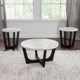  Steve Silver Furniture Chrissy CH200WRC White Marble Top Cocktail Table IMAGE 6