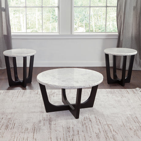  Steve Silver Furniture Chrissy CH200WRC White Marble Top Cocktail Table IMAGE 6