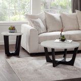  Steve Silver Furniture Chrissy CH200WRC White Marble Top Cocktail Table IMAGE 7