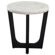  Steve Silver Furniture Chrissy CH200WRE White Marble Top End Table IMAGE 1